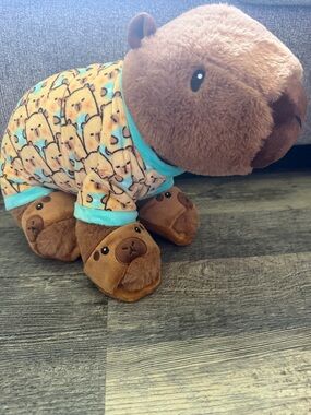 Capybara Plush Pajama Slippers Stuffed Animal Walmart LG Md 34809 Cute Soft Toy